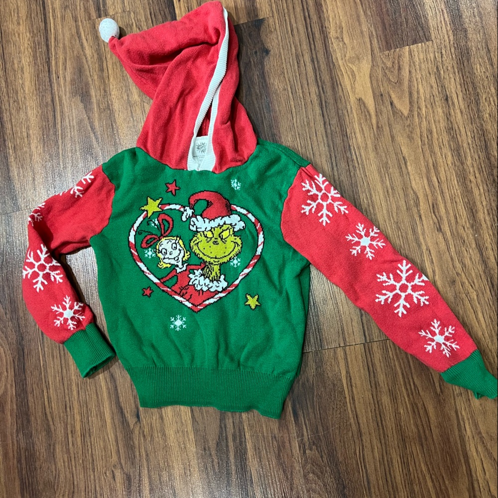 Grinch Sweater with Hood, 4T